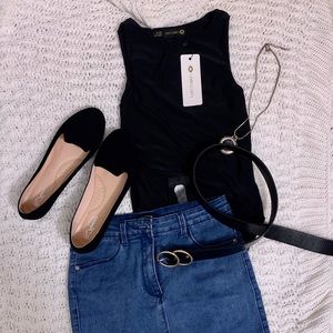 Black Racer Front Bodysuit